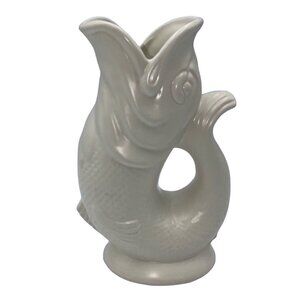 Royal Winton White Gurgling Fish Jug Vase Made In England